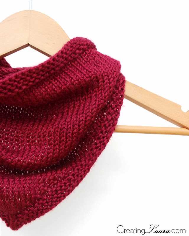 Free knit bandana scarf pattern