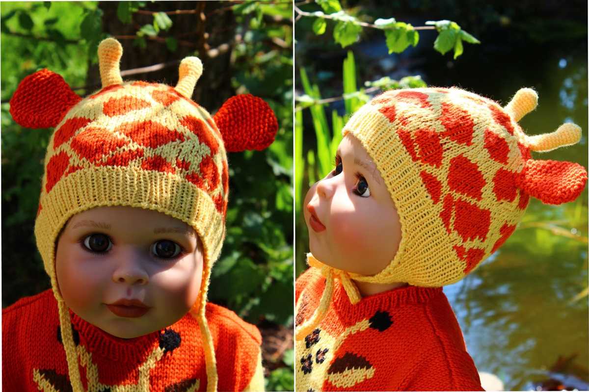 Free knit giraffe hat pattern
