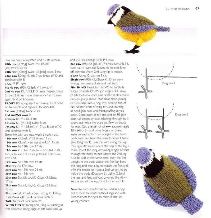 Free knitted bird patterns