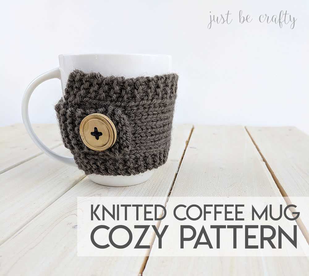 Free knitted coffee mug cozy pattern