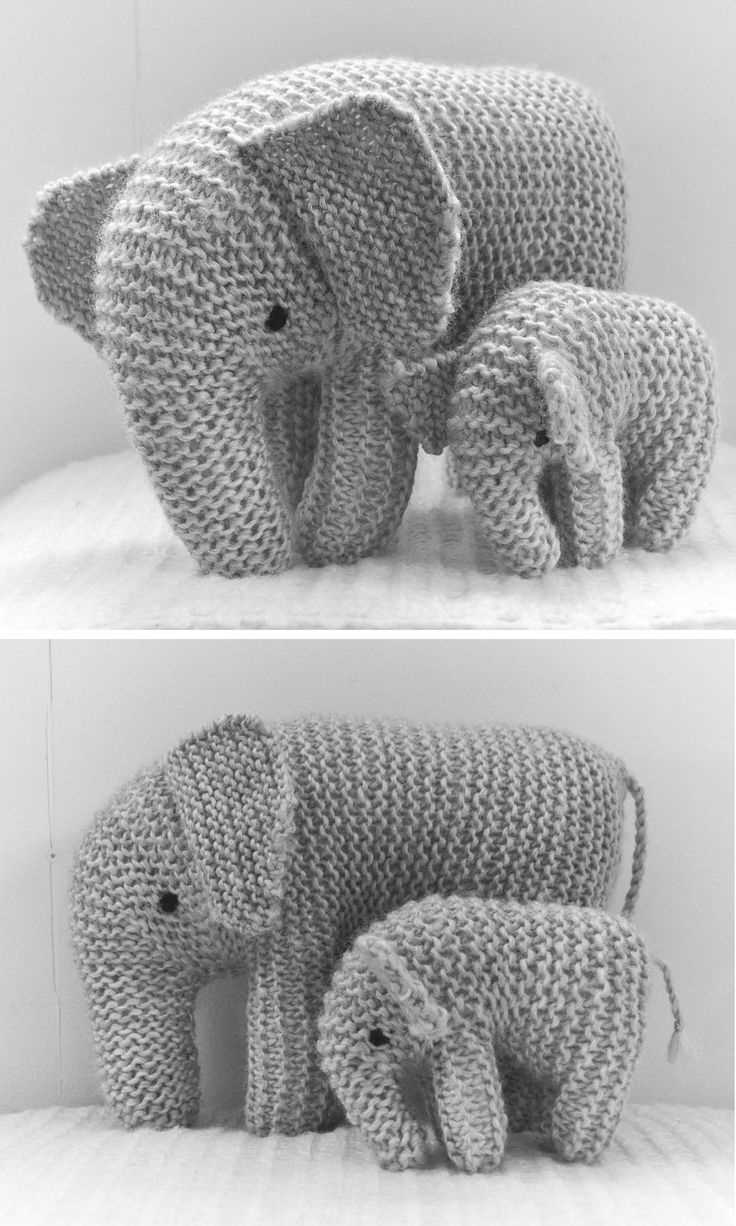 Free knitted elephant dishcloth pattern