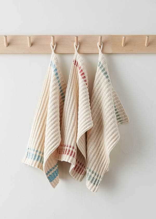 Free knitted hanging dish towel patterns