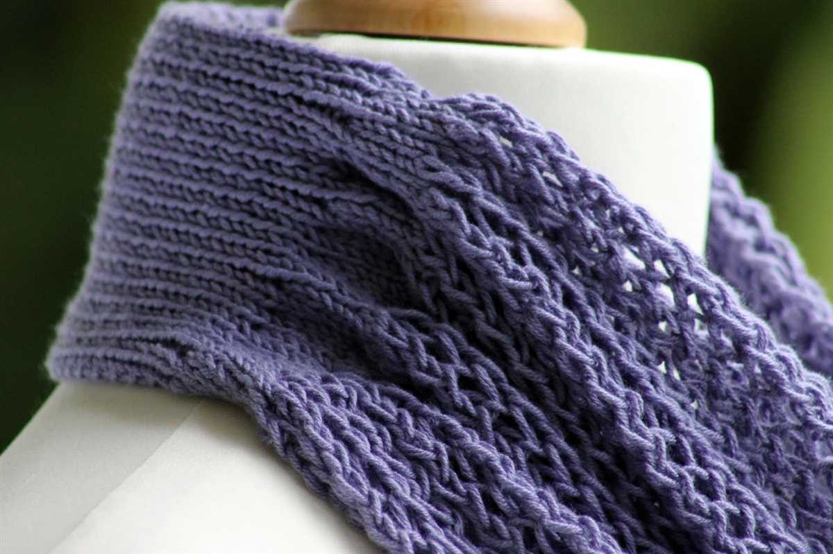 Free knitted lace infinity scarf patterns