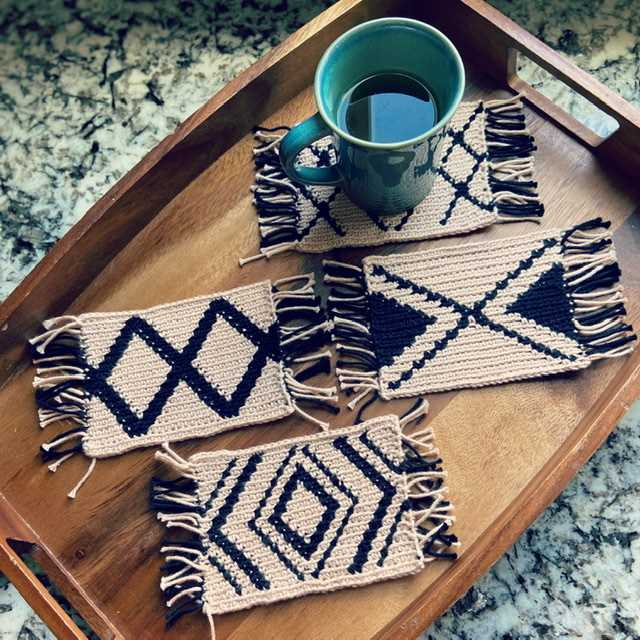 Free knitted mug rug patterns