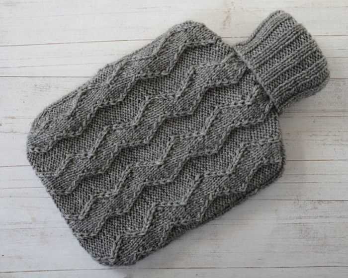 Free knitting pattern for hot water bottle cover