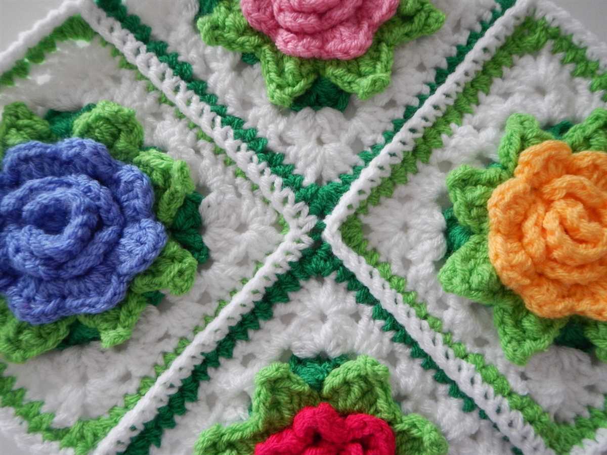 Free knitting pattern for roses