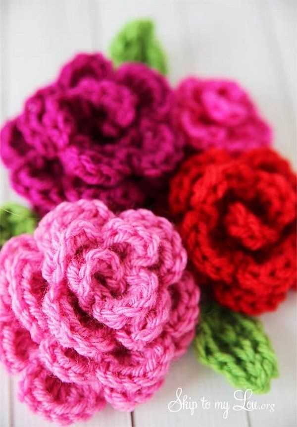 Free knitting pattern for roses