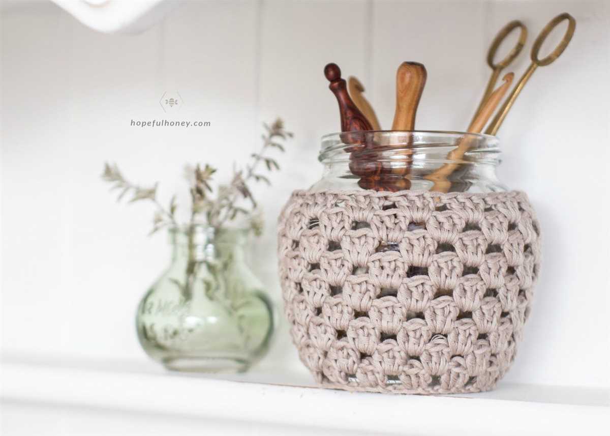 Free knitting pattern mason jar cozy