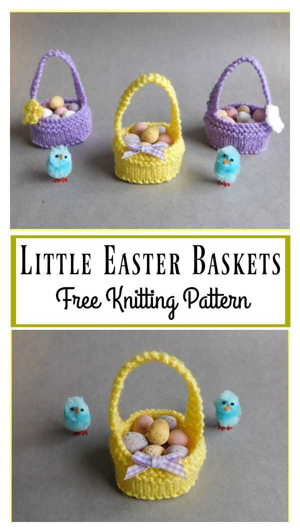 Free knitting patterns for easter baskets