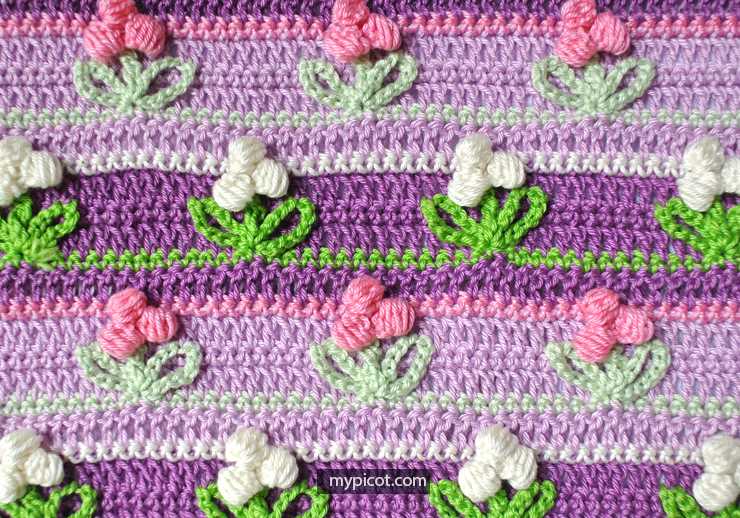 Free knitting patterns for flowers and leaves