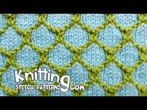 Two color honeycomb knitting pattern