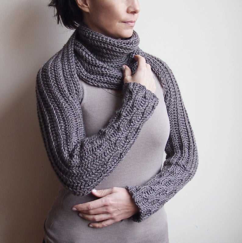 Free knitting pattern shrug with sleeves