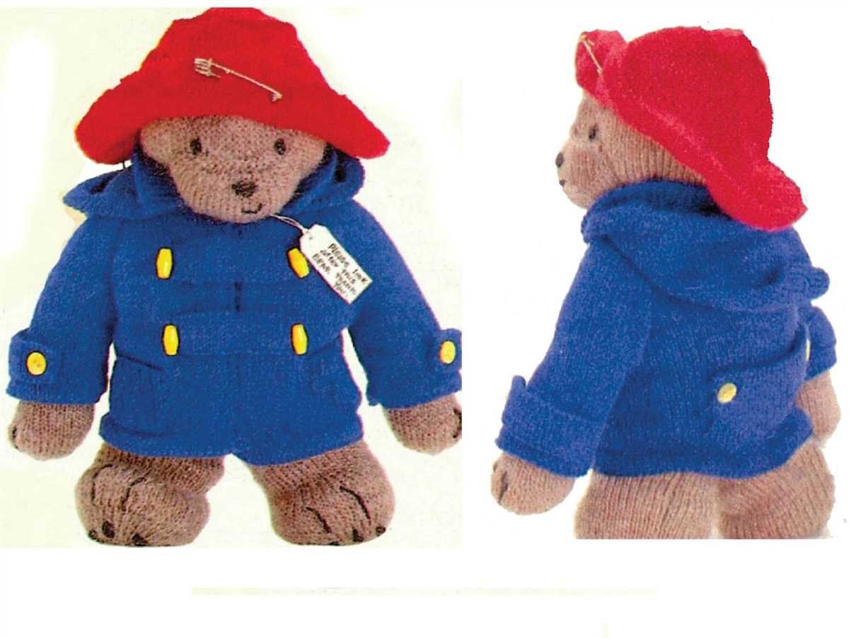 Free paddington bear toy knitting pattern