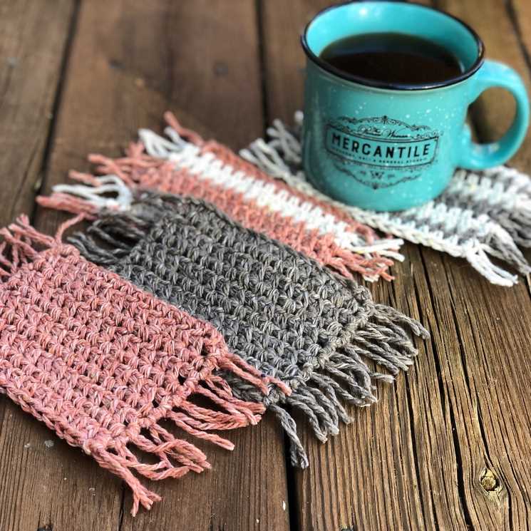 Free knitted mug rug patterns