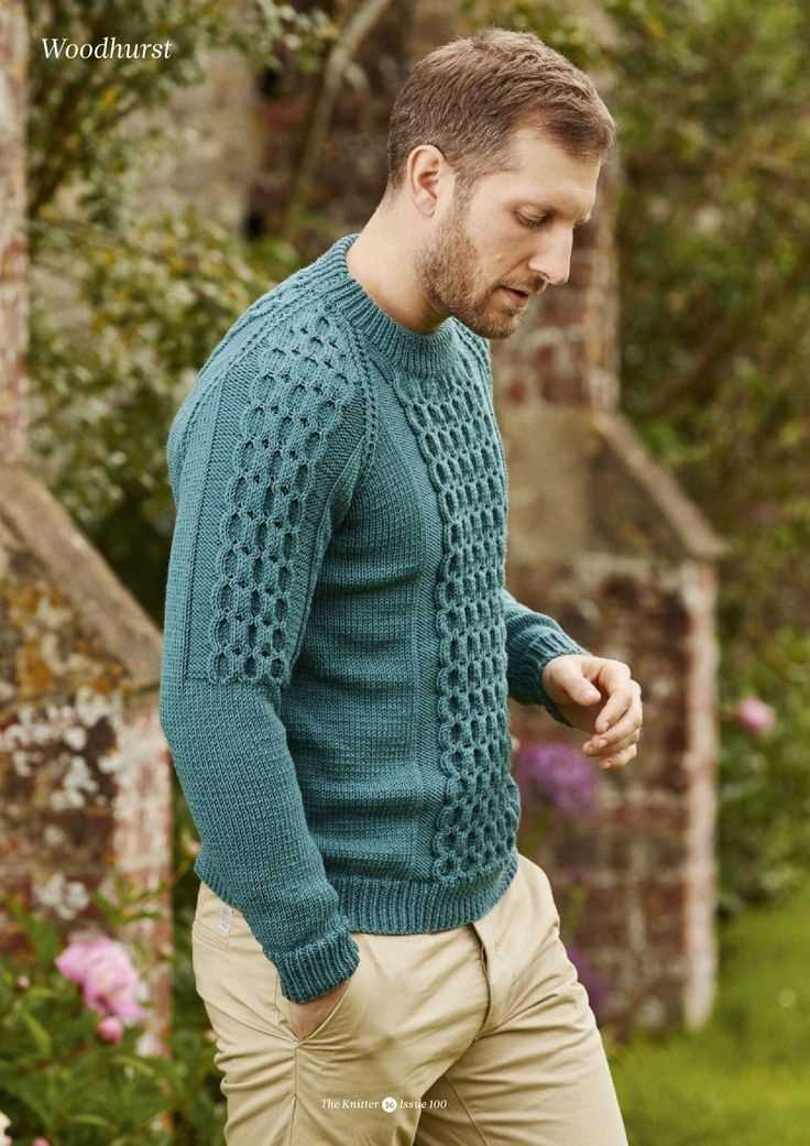 Knit pattern sweater mens