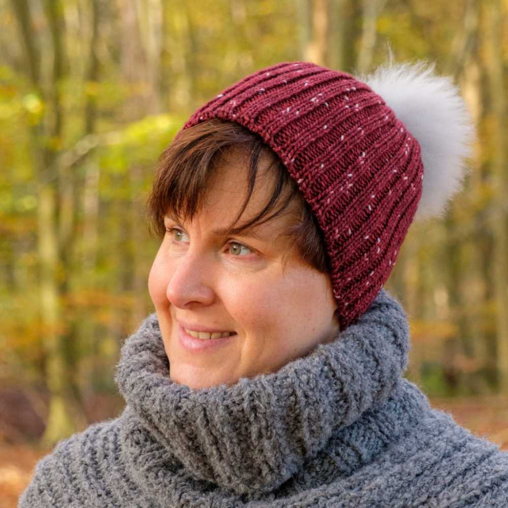 Easy rib knit hat pattern
