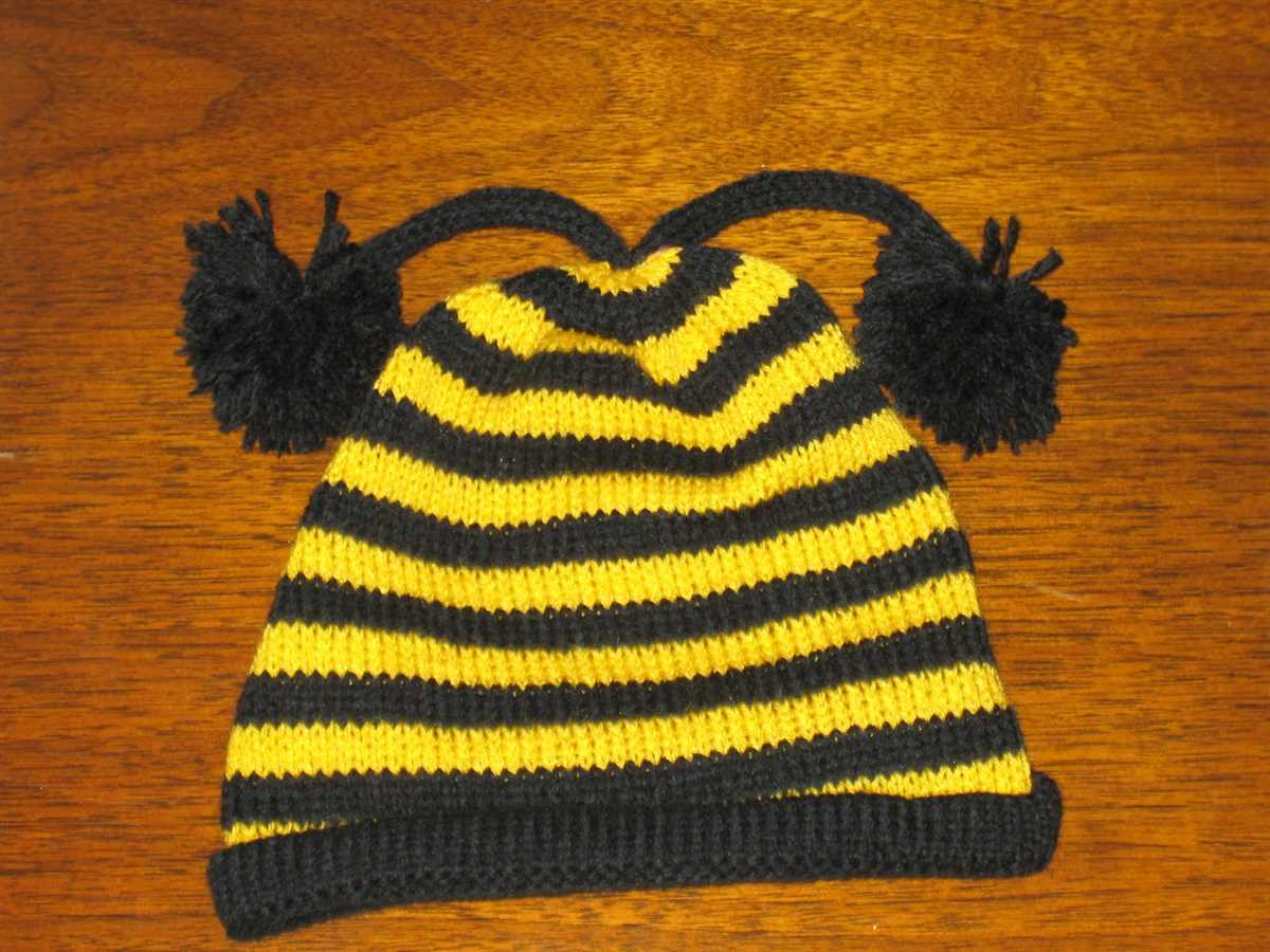 Striped hat knitting pattern free