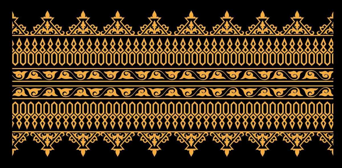 Knitted lace border patterns