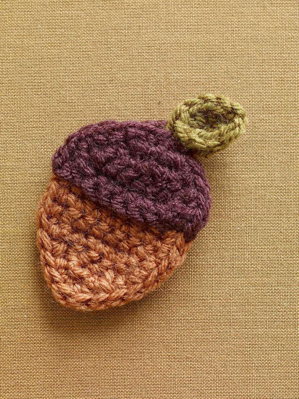 Knit acorn pattern