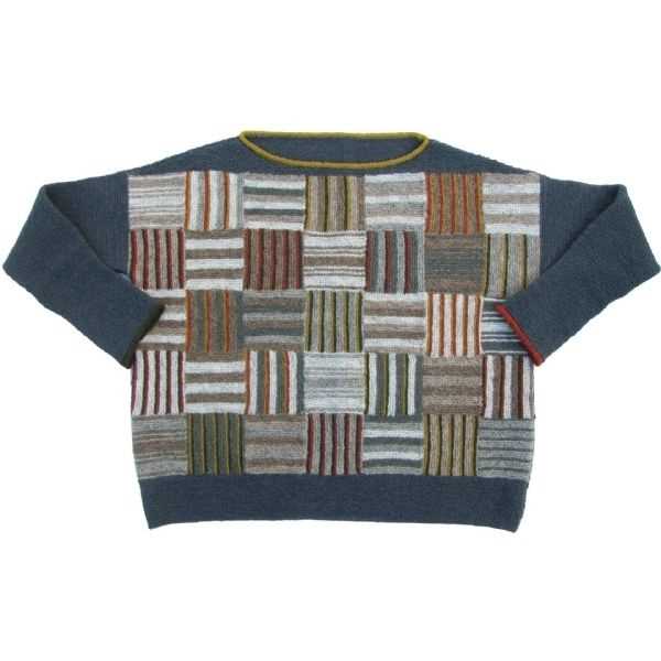 Patchwork knit sweater pattern