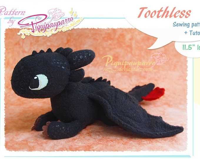 Knitting pattern toothless dragon