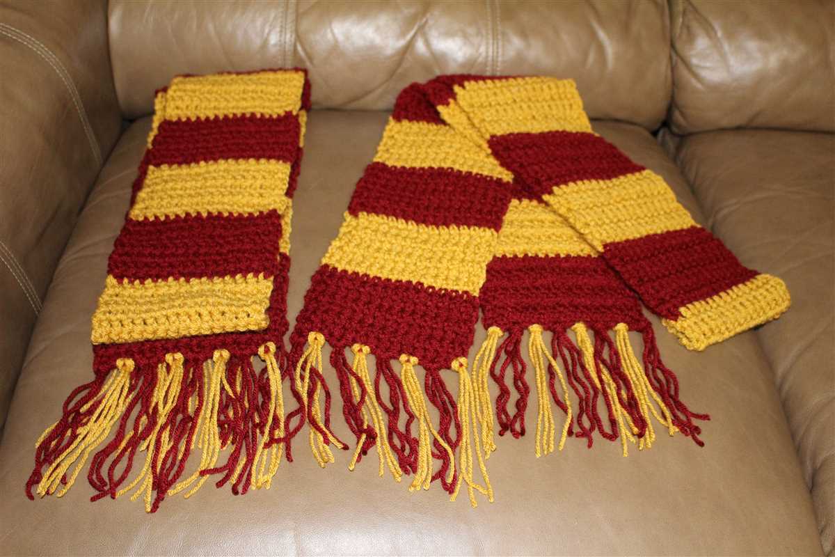 Harry potter house scarves knitting pattern