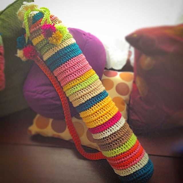Yoga mat bag knitting pattern