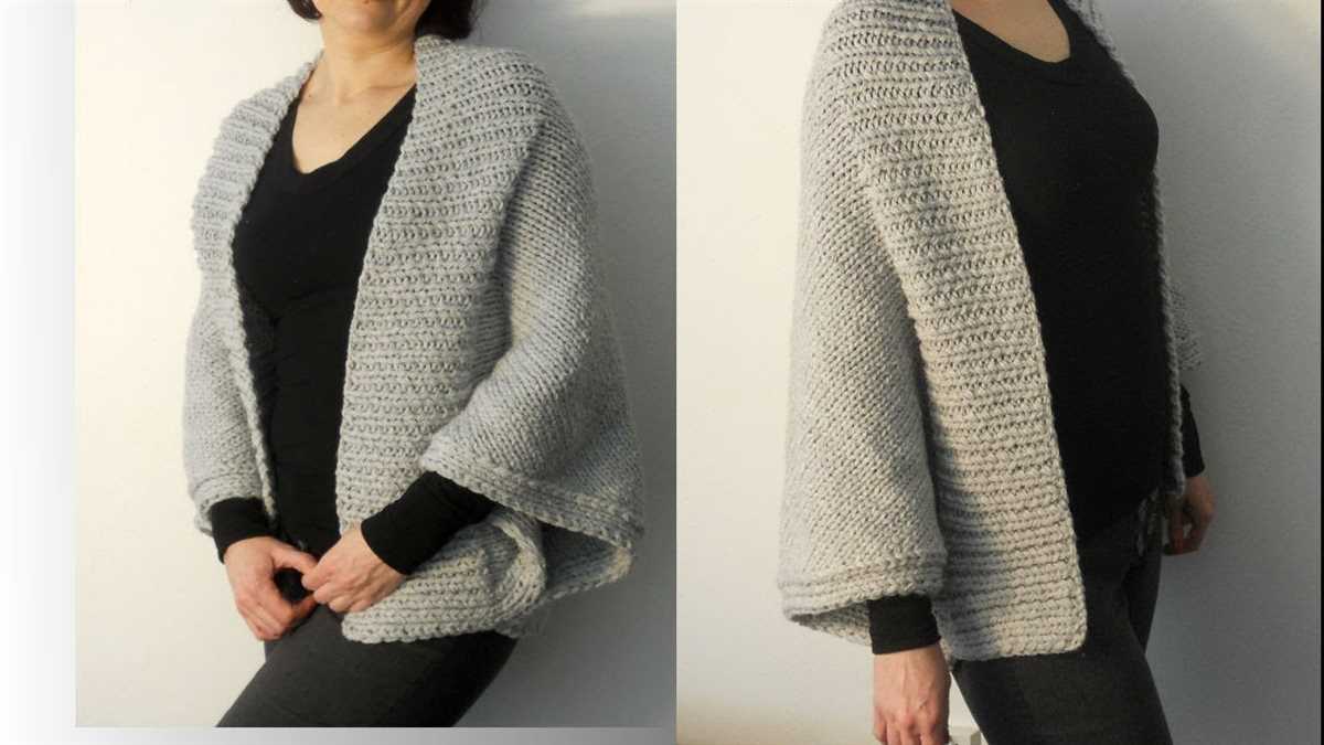 Cocoon style cardigan knitting pattern