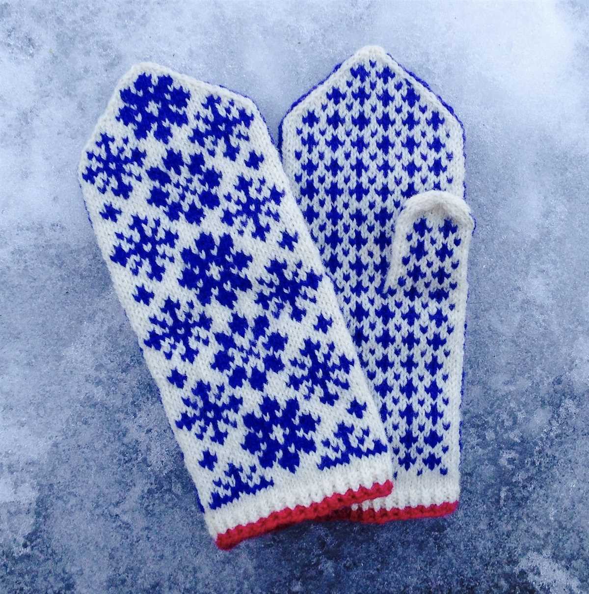 Men's mittens knitting pattern