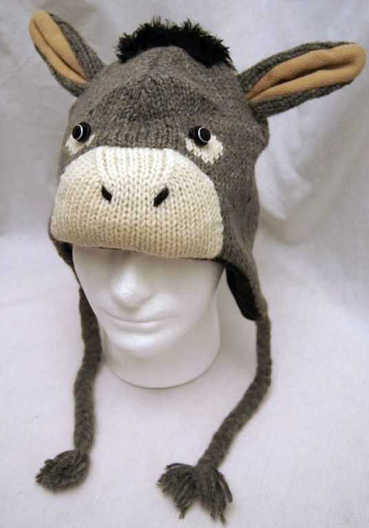 Donkey hat knitting pattern