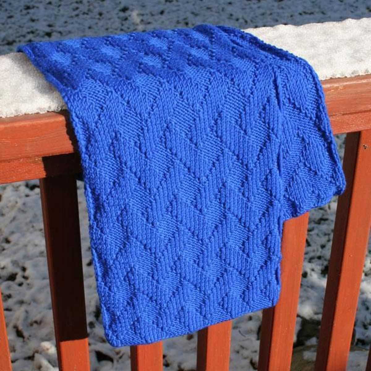 Basket weave scarf knitting pattern