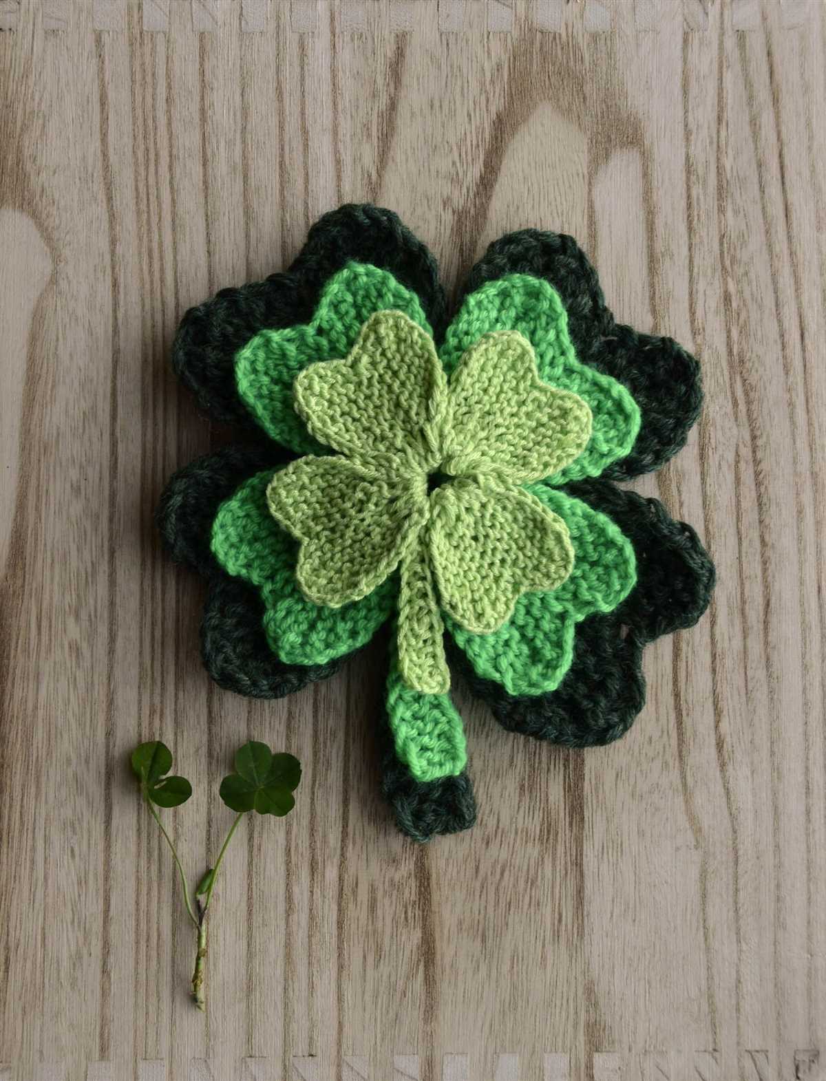 Free shamrock knitting pattern