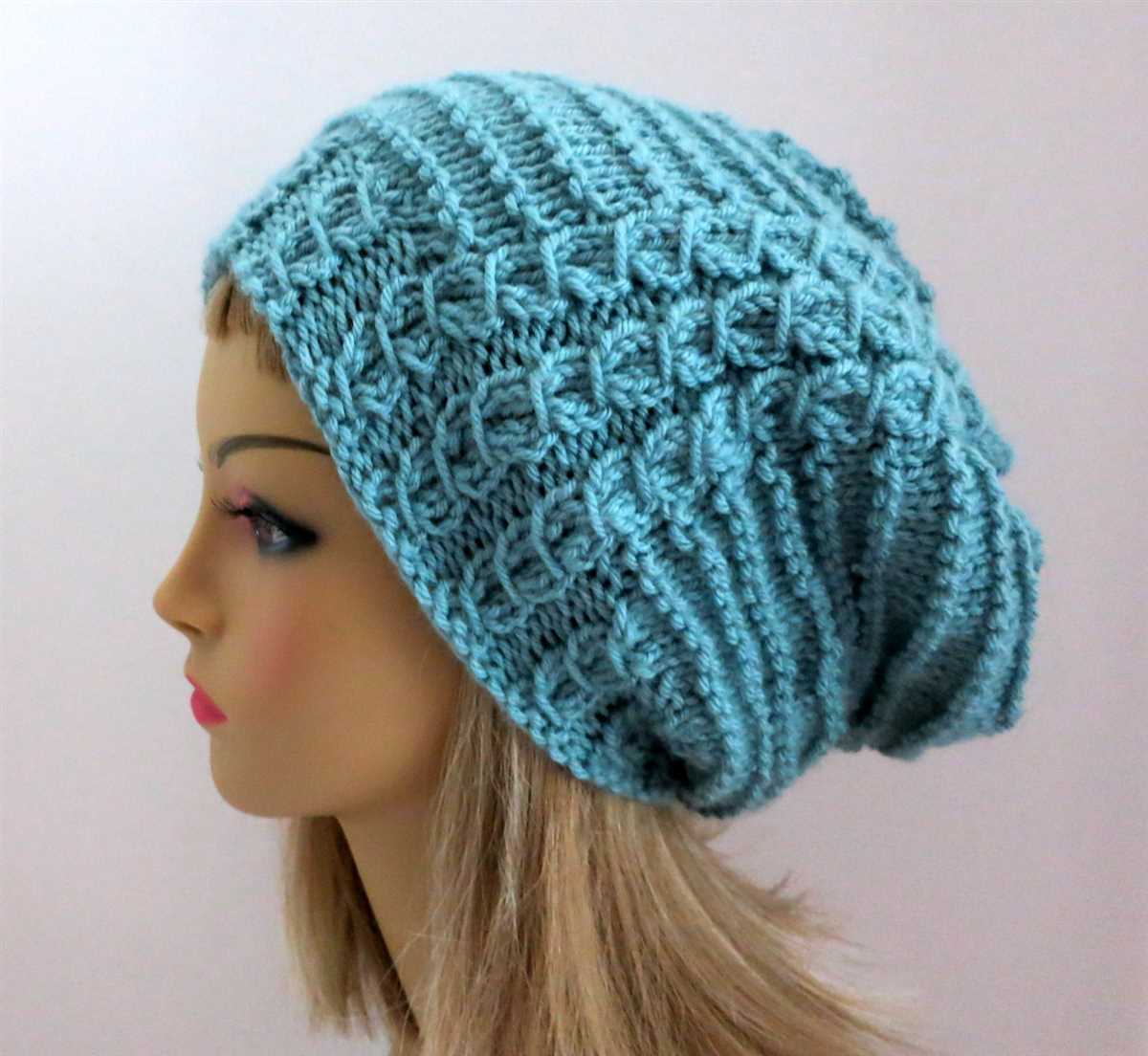 Free slouchy knit hat pattern