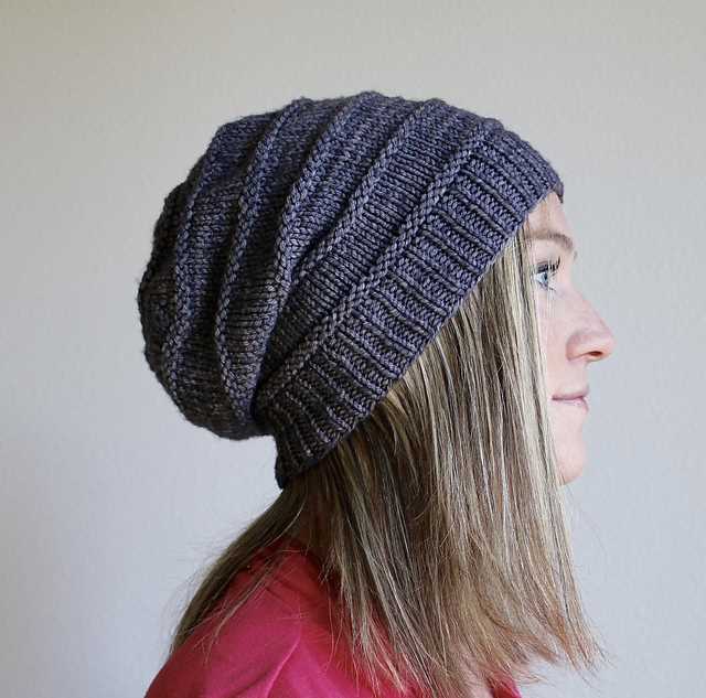 Free slouchy knit hat pattern