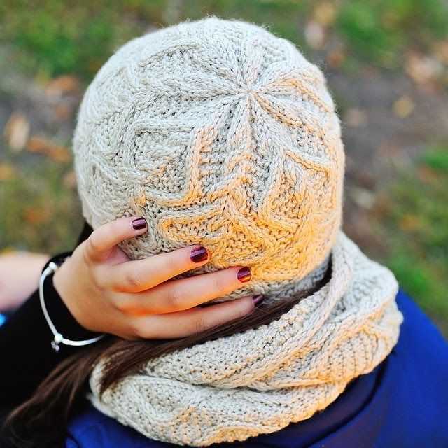 Scarf hat knitting pattern