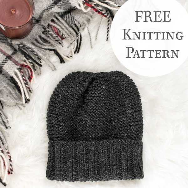 Slouch hat knitting pattern straight needles