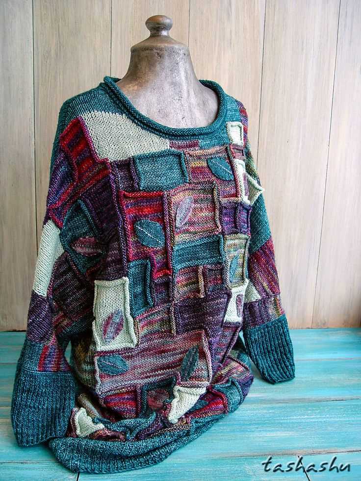 Colorblock sweater knitting pattern