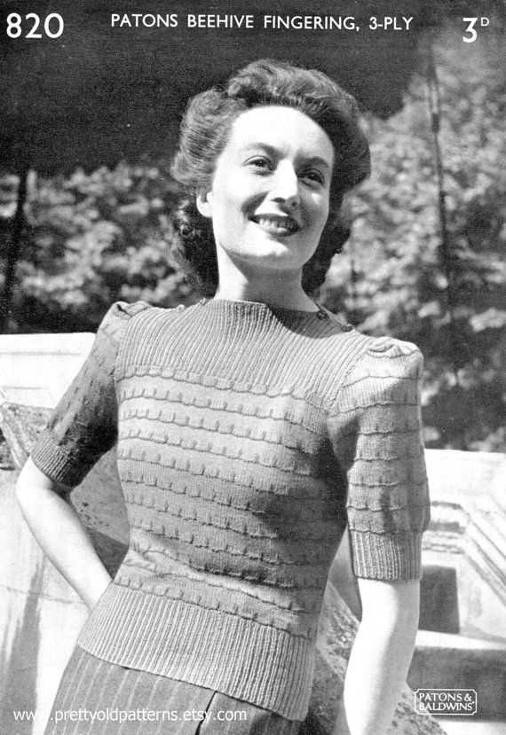 Free vintage knitting patterns for ladies