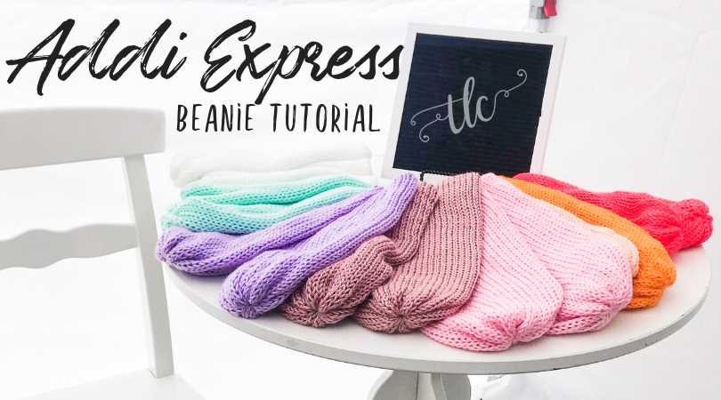 Machine knit beanie pattern