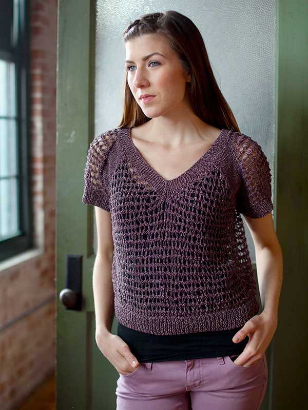 Cropped tank top knitting pattern