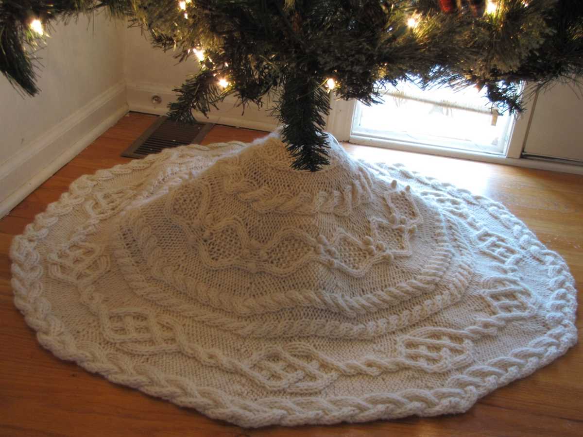 Pattern for knitted tree skirt