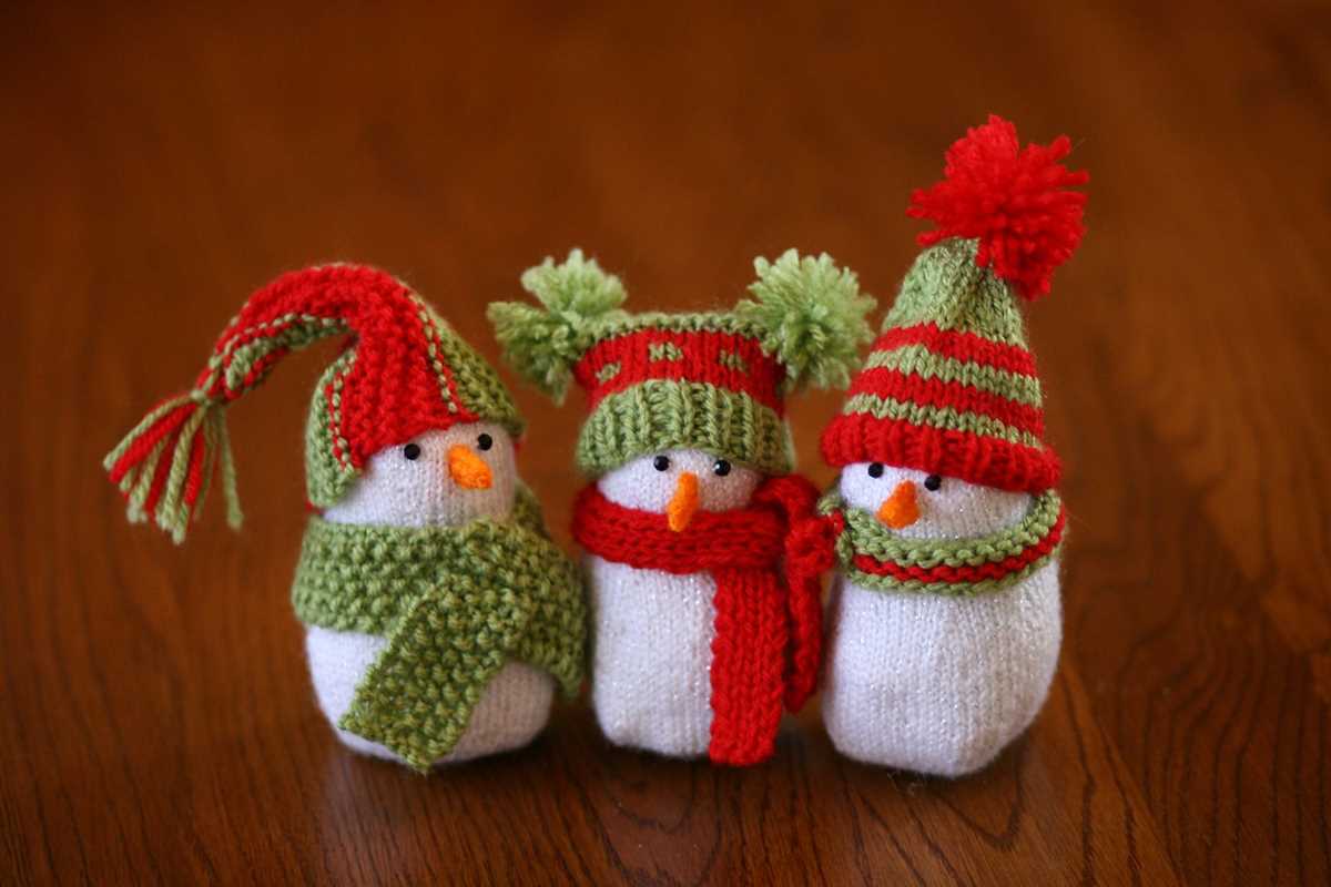 Knitted snowman ornament patterns