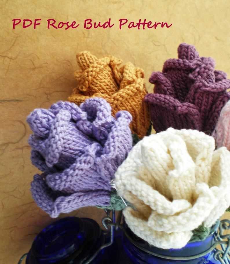 Knit rose pattern