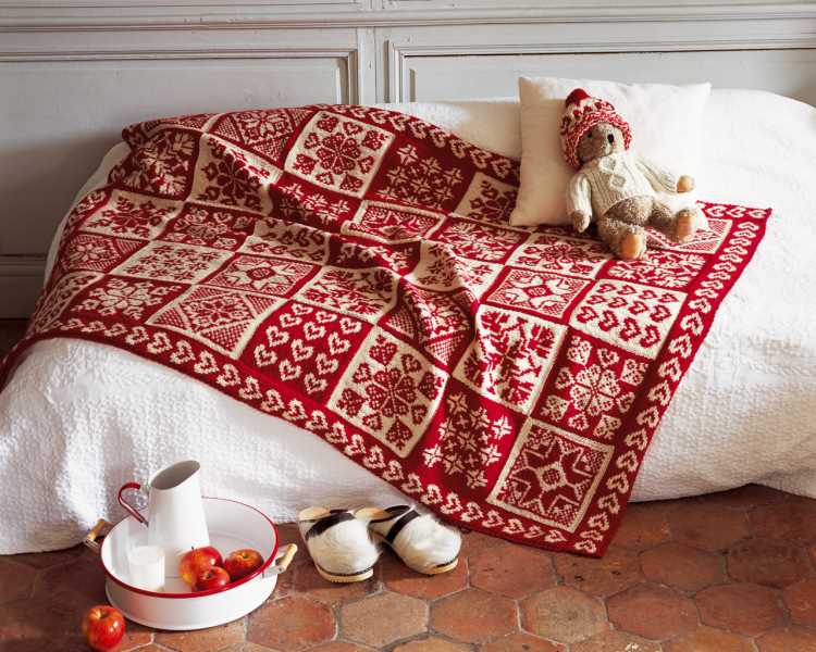 Nordic blanket knitting pattern
