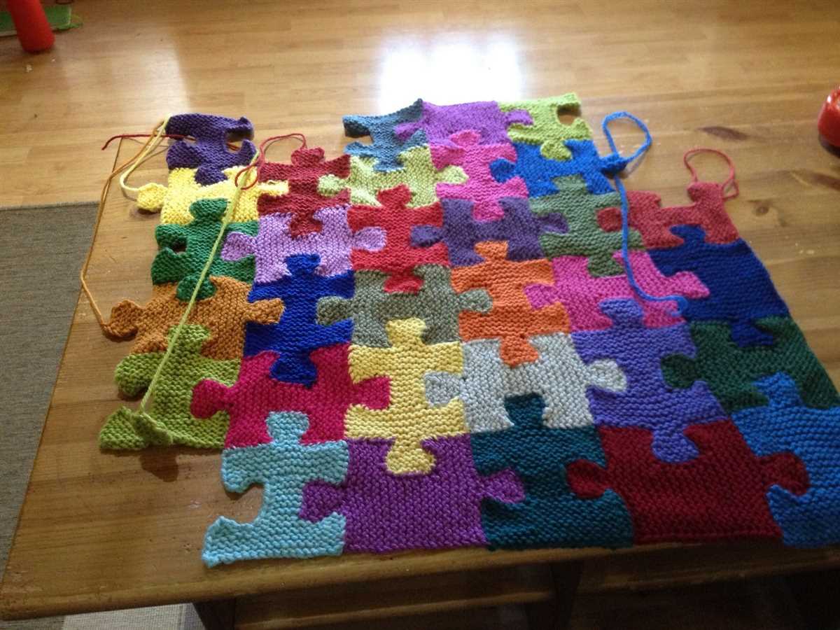 Jigsaw puzzle knitting pattern