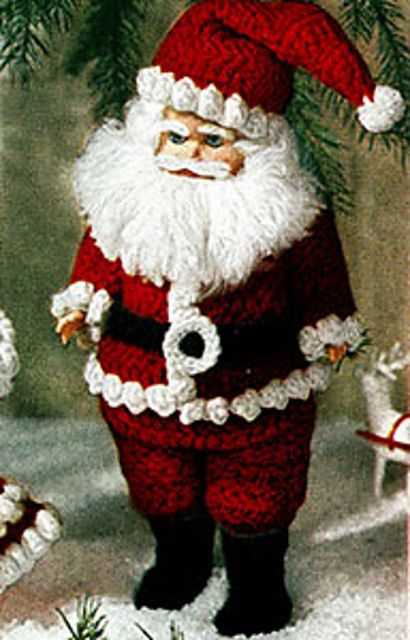 Knitting patterns for santa claus