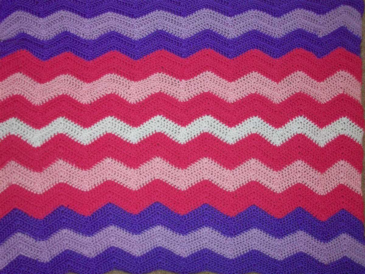Zig zag lace knitting pattern