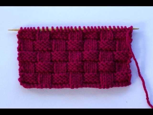 Basket weave scarf knitting pattern