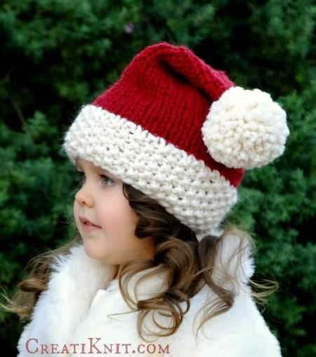 Knitting pattern for small santa hat