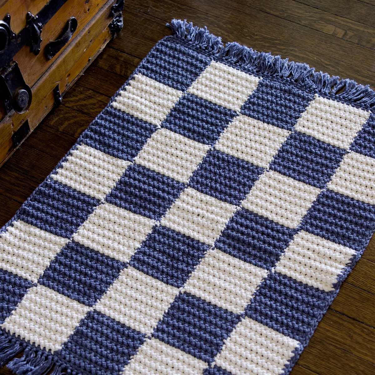 Knit checkerboard pattern